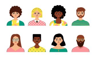 faces and parts of the body